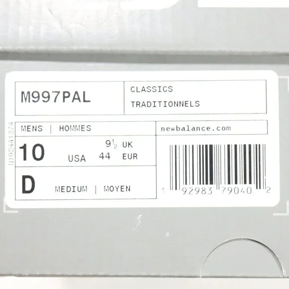 NEW BALANCE 997 Black Beige 'Patchwork' Sneakers Sz 10 Men New In Box - Picture 13 of 13